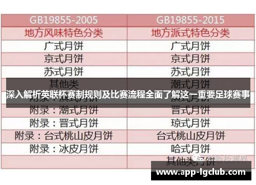 深入解析英联杯赛制规则及比赛流程全面了解这一重要足球赛事